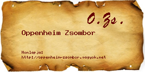 Oppenheim Zsombor névjegykártya
